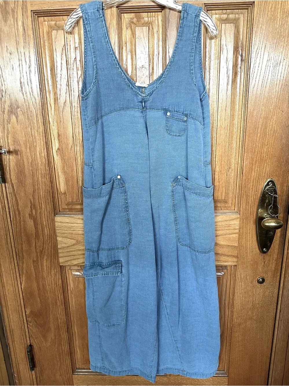 PILCRO ANTHROPOLOGY DENIM JUMPSUIT SIZE XS!! LIKE NEW!! - Picture 3 of 6